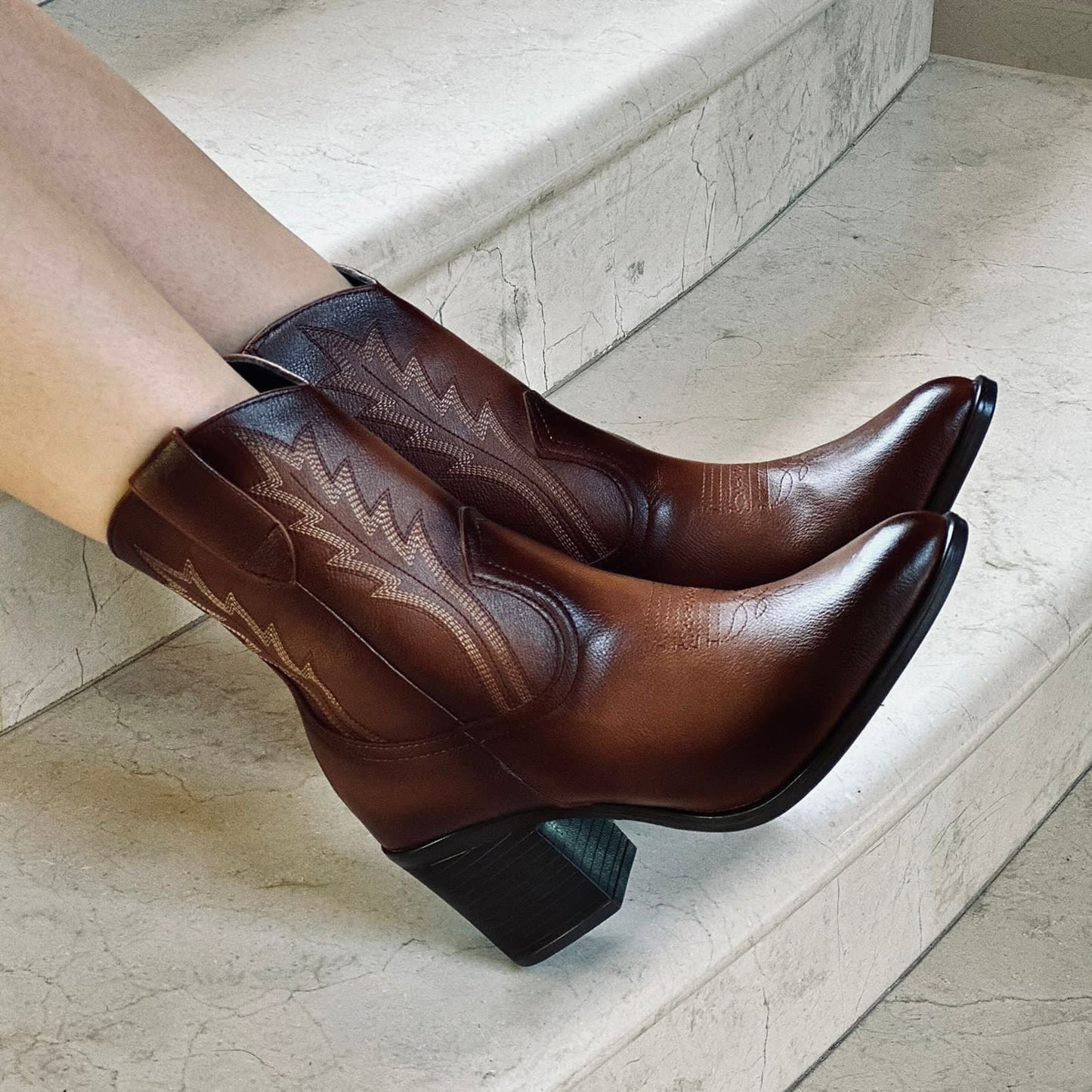 Western Cognac Boot